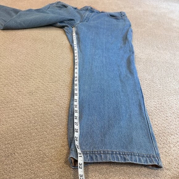 Duluth Trading Co Jeans Ballroom Relaxed Fit Tradesman Easy Light Wash Size 44 - Picture 12 of 16